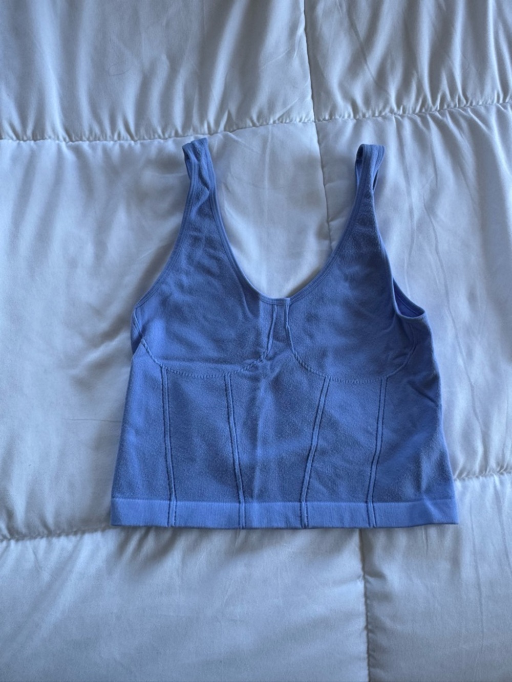 Free People Lavender Blue Ribbed Tank Top